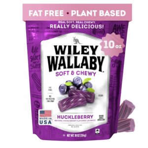 Wiley Wallaby Australian Soft Chewy Huckleberry Licorice 7.05oz Pouch 6ct
